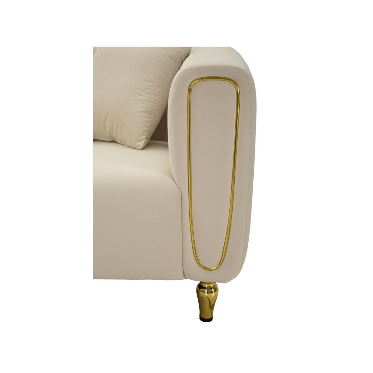 Divano alma crema c/cuscini cm 155x81x71