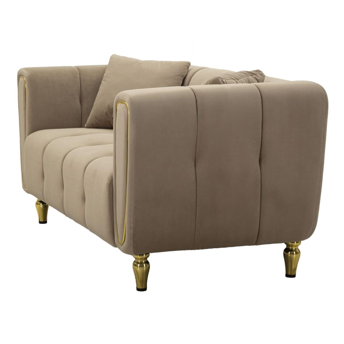 Divano alma grigio c/cuscini cm 155x81x71