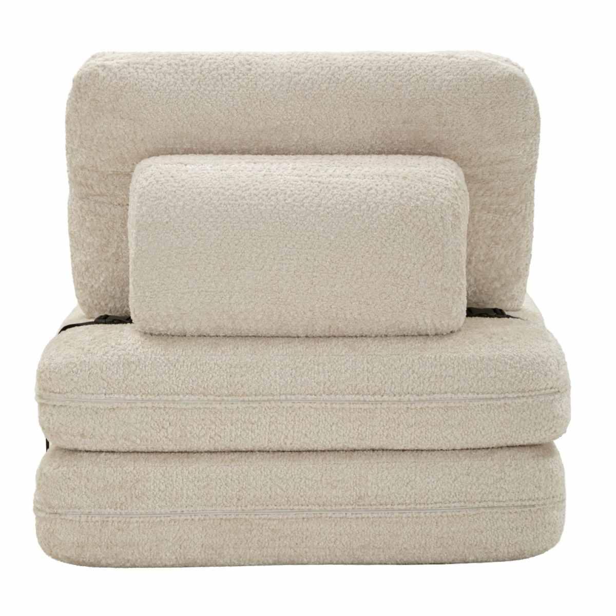 Poltrona/letto faster bianca cm 80x100x80 (compressa-misura letto cm204x80x18)