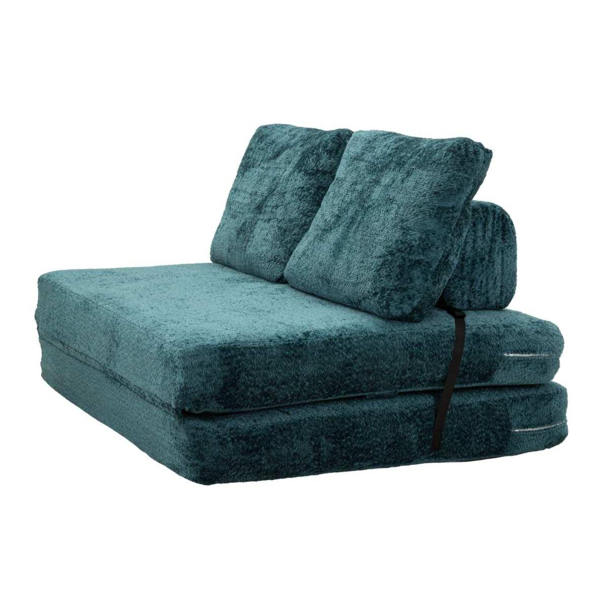 Divano/letto faster petrolio cm 150x100x80 (compresso-misura letto cm213x150x18)