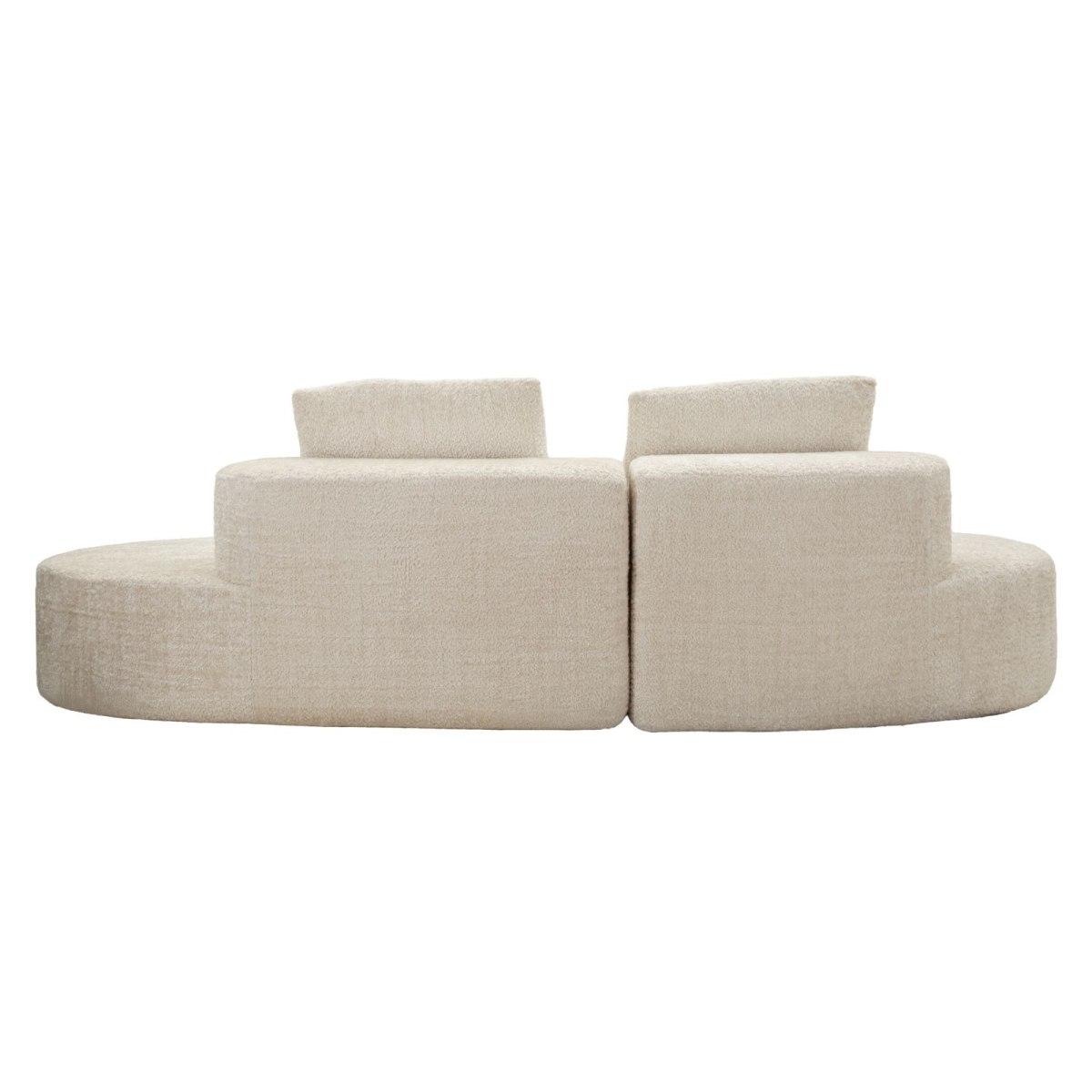 Divano island bianco cm 238x92x78 (compresso)