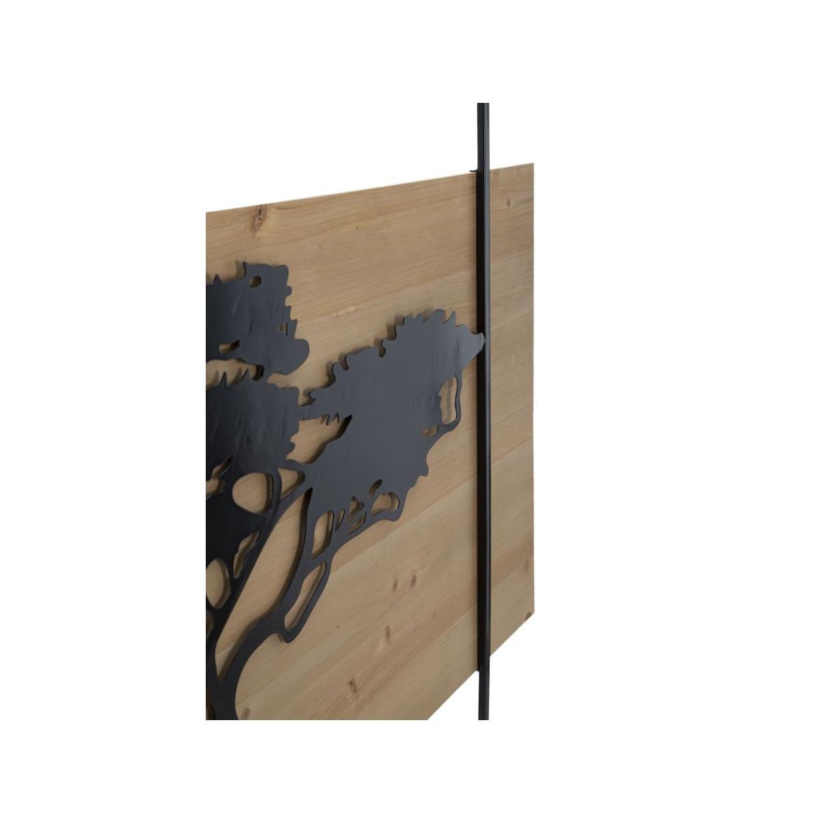 Pannello da muro lagos ferro e wood set 3pz cm 204x2x80 (72x2x80-60x2x80)