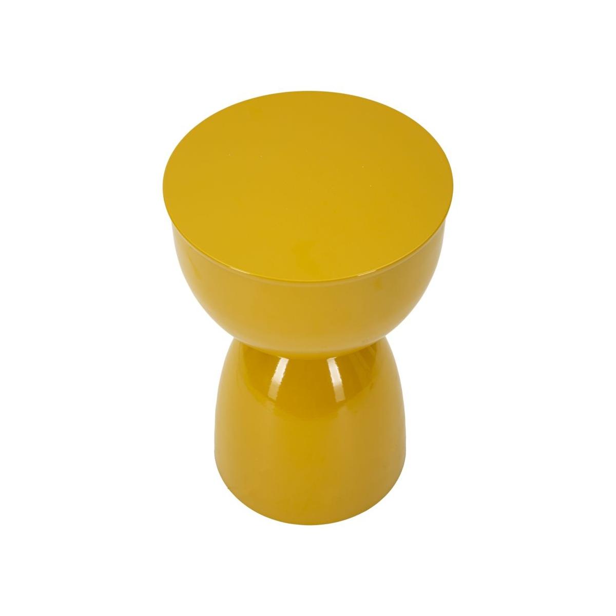 Tavolinetto in metallo yao senape cm Ø 31x46