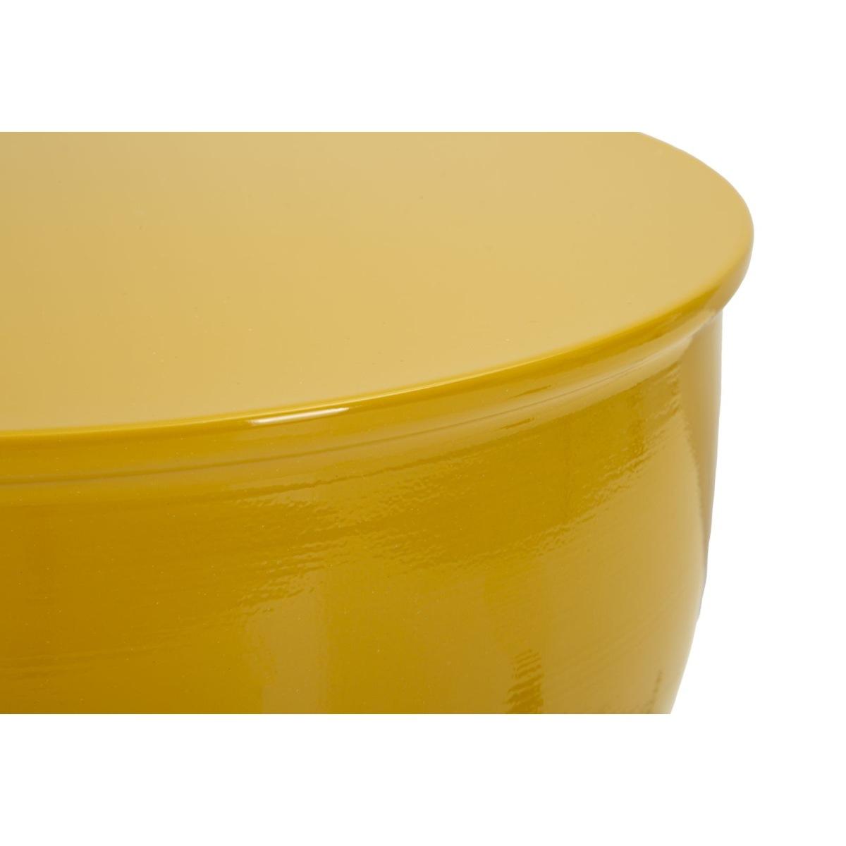 Tavolinetto in metallo yao senape cm Ø 31x46