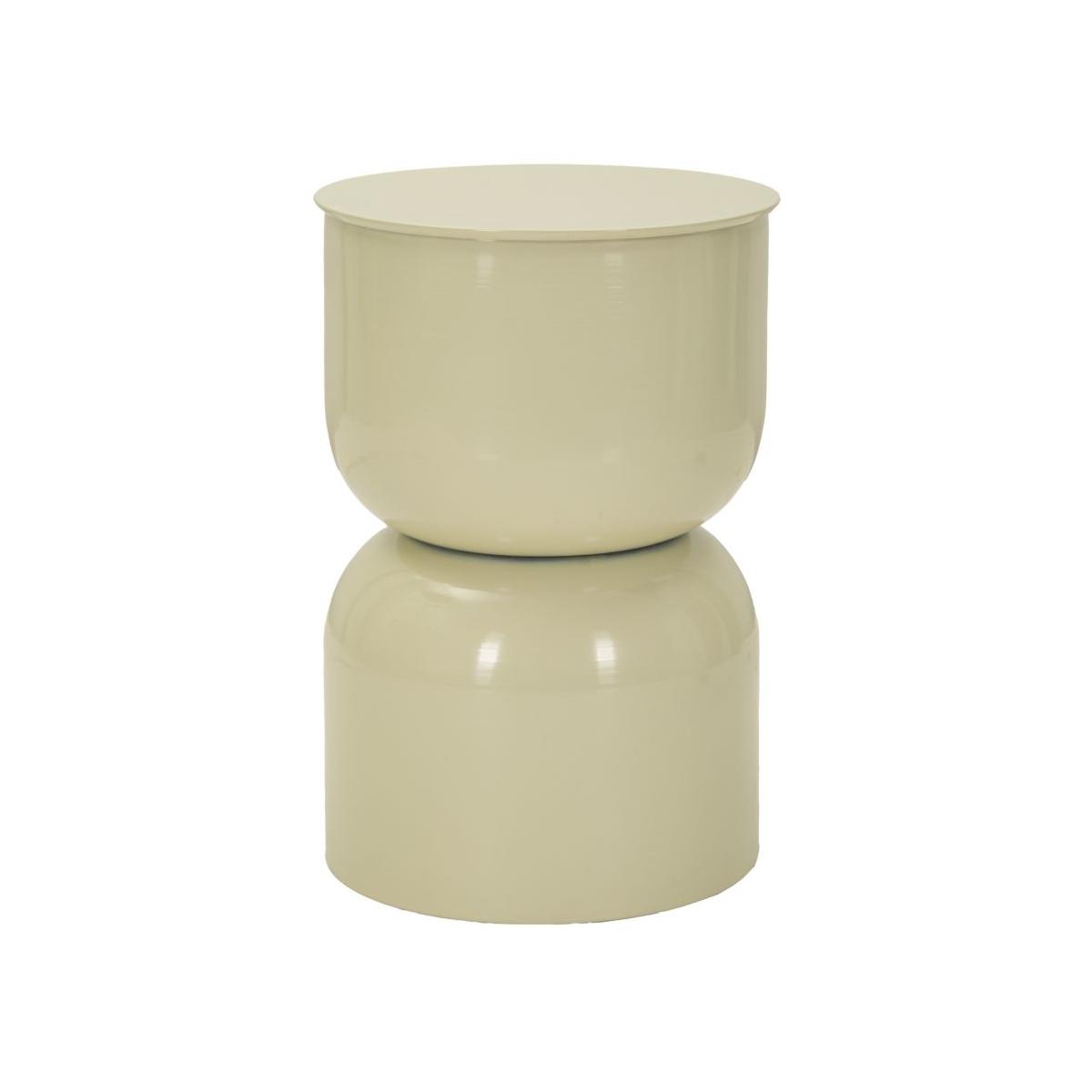 Tavolinetto in metallo oyi crema cm Ø 31x46