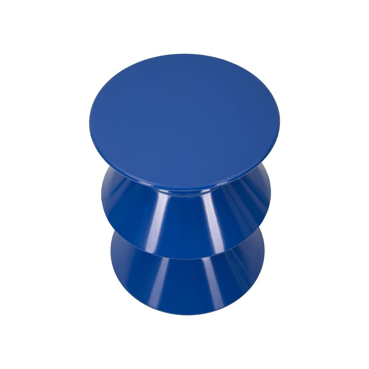 Tavolinetto in metallo zag blu cm Ø 37,5x45