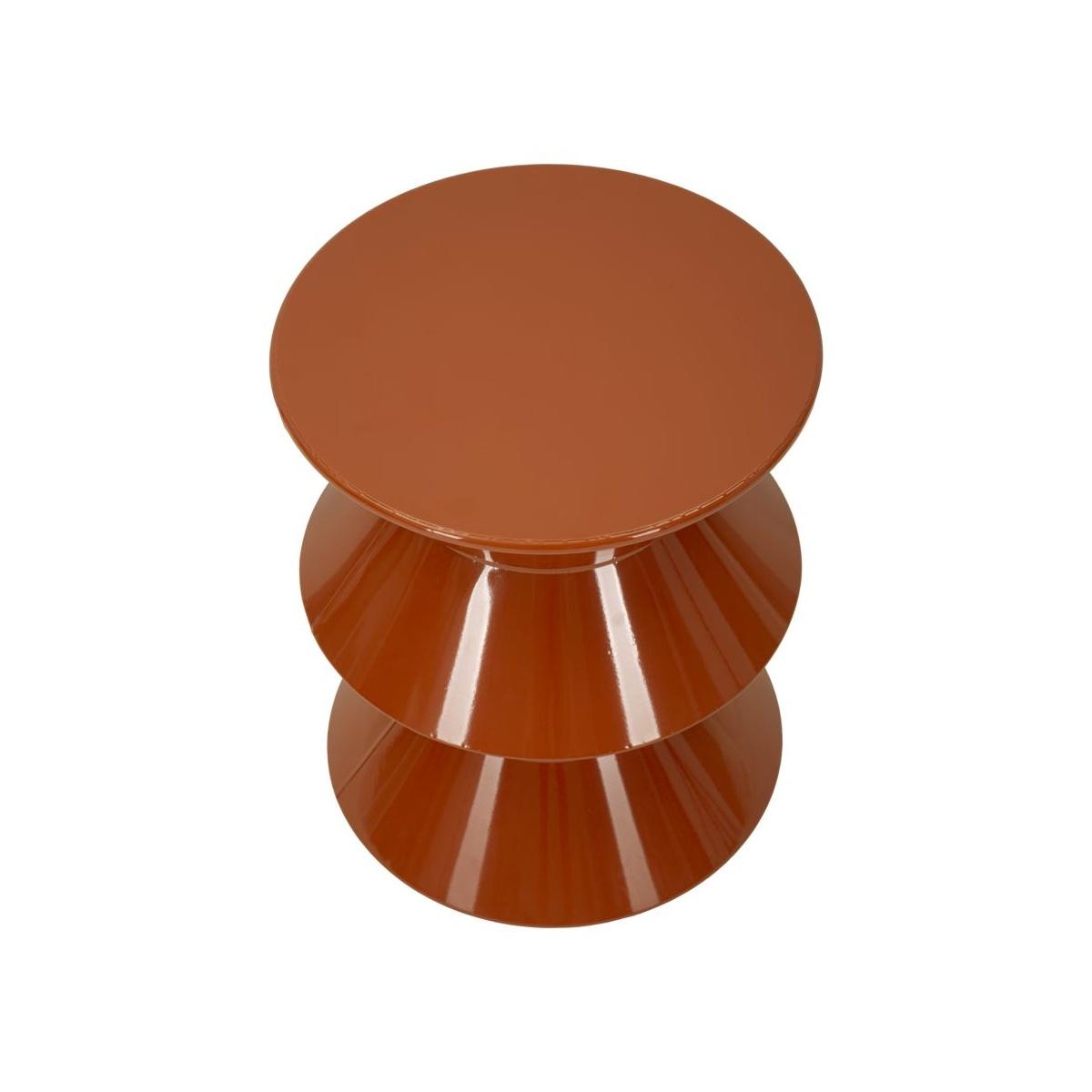 Tavolinetto in metallo zag arancione cm Ø 37,5x45