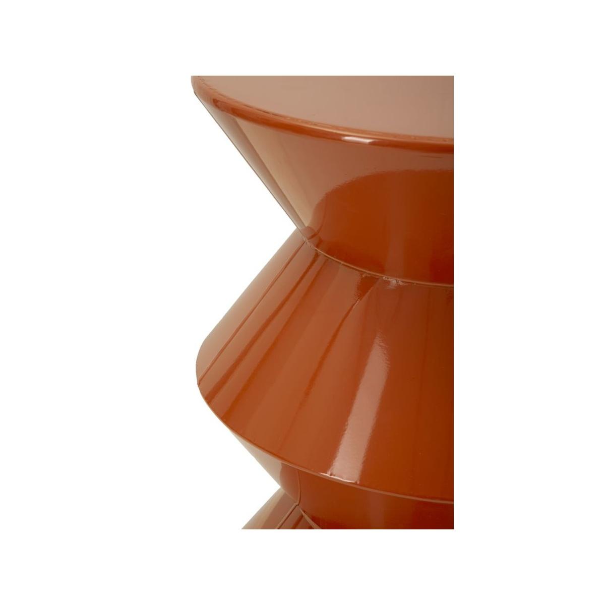 Tavolinetto in metallo zag arancione cm Ø 37,5x45