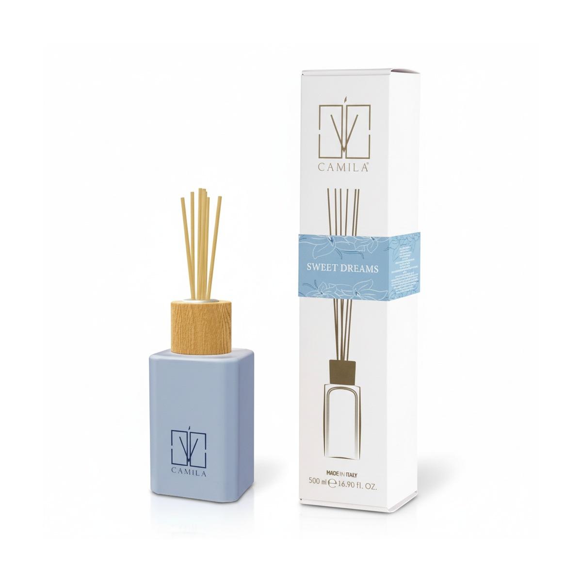 Profumatore 500 ml blu avio fragranza sweet dreams Camilia