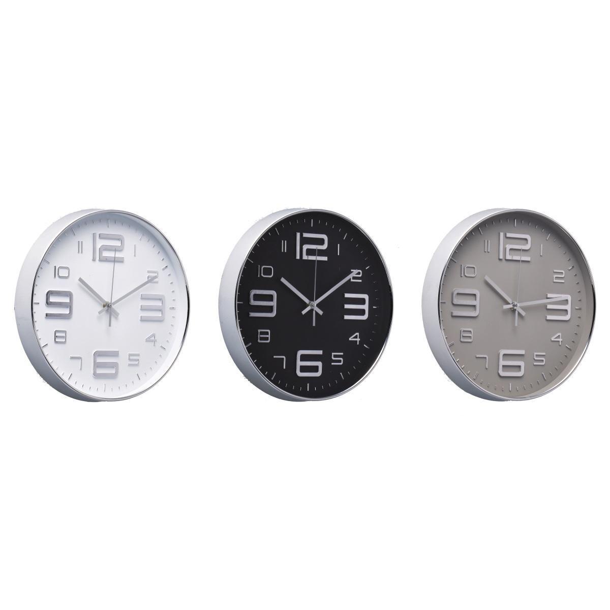 Orologio da parete in plastica moderno numeri grandi e piccoli 30 cm
