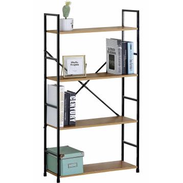 Mobiletto scaffale largo con mensole in acciaio con 4 ripiani in mdf 59x24x h.112 cm