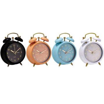 Orologio sveglia piccola in ferro colori pastello 8,5x4x12 cm