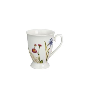 Tazza mug in porcellana decorata linea Laila 300ml d.8,5x h.11 cm