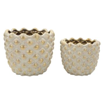 Cachepot pepitas coppia cm Ø 23x18-18,5x15,5 (apertura cm Ø 19-14)