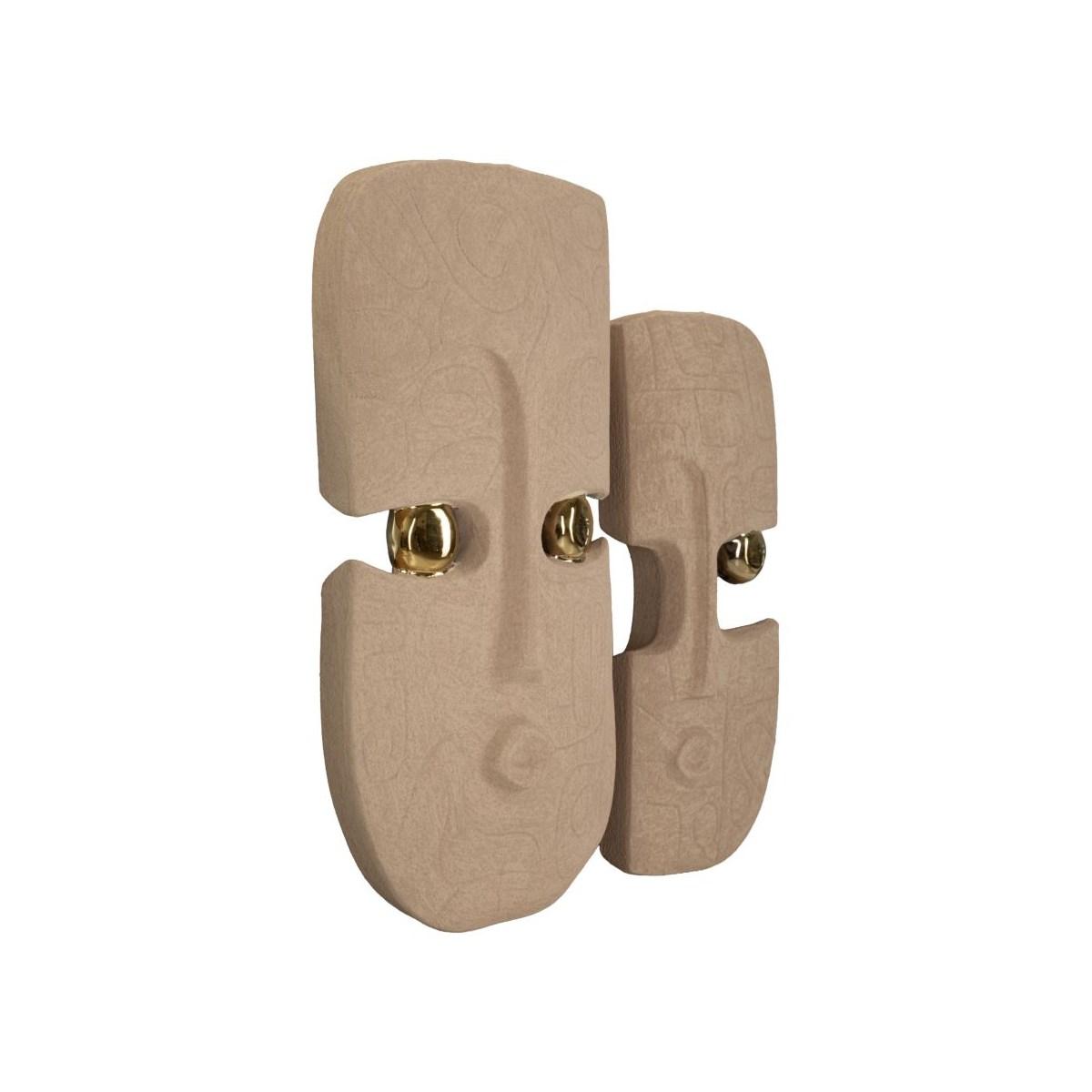 Decorazione murale dakar coppia cm 20x6x40-14x5x32