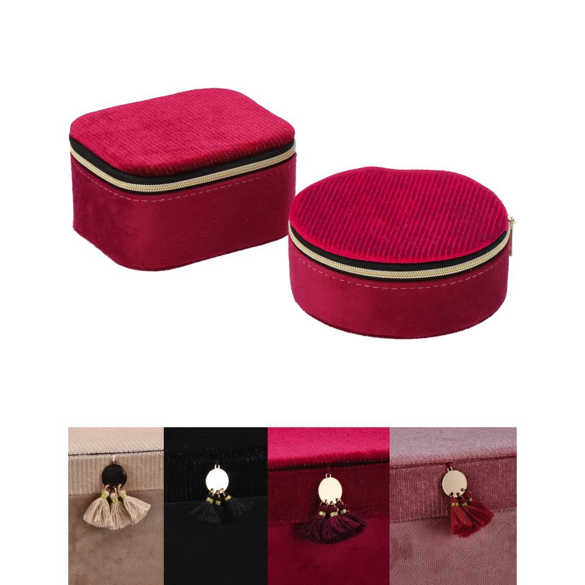 Portagioie in velluto 17,5x14x h.9 cm