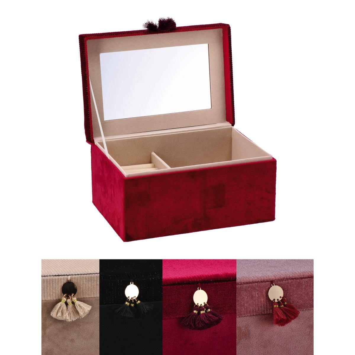 Portagioie in velluto 21x14,5x h.11 cm