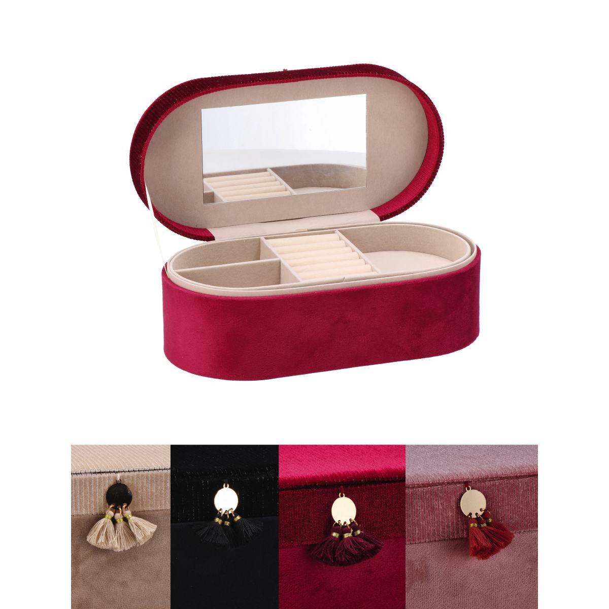 Portagioie in velluto 25,5x23x h.10 cm