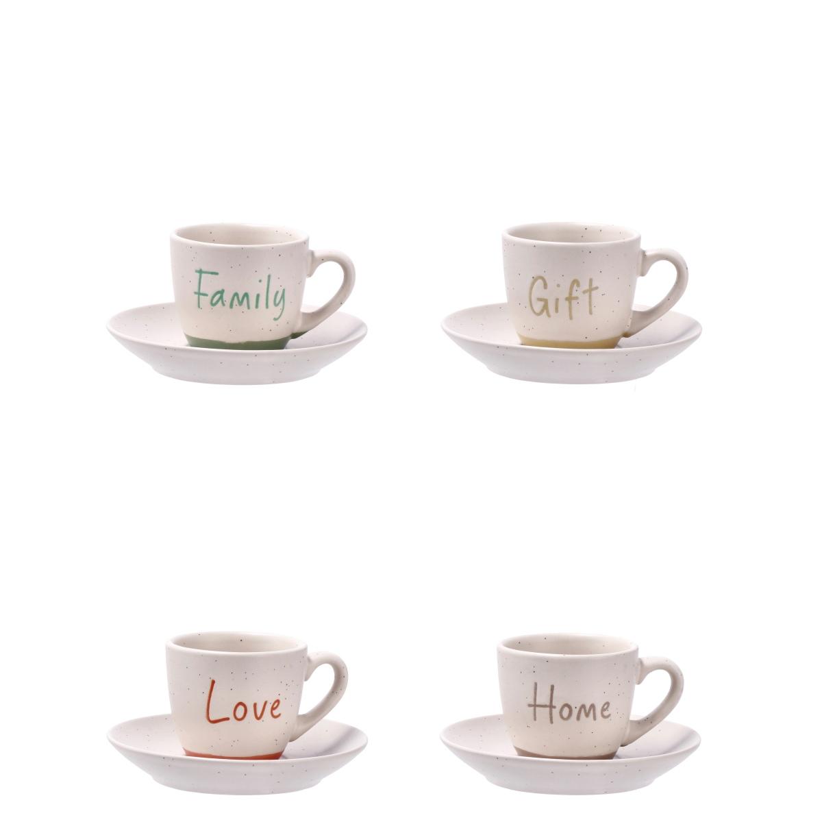 Servizio da caffè per 4 persone in ceramica Juna