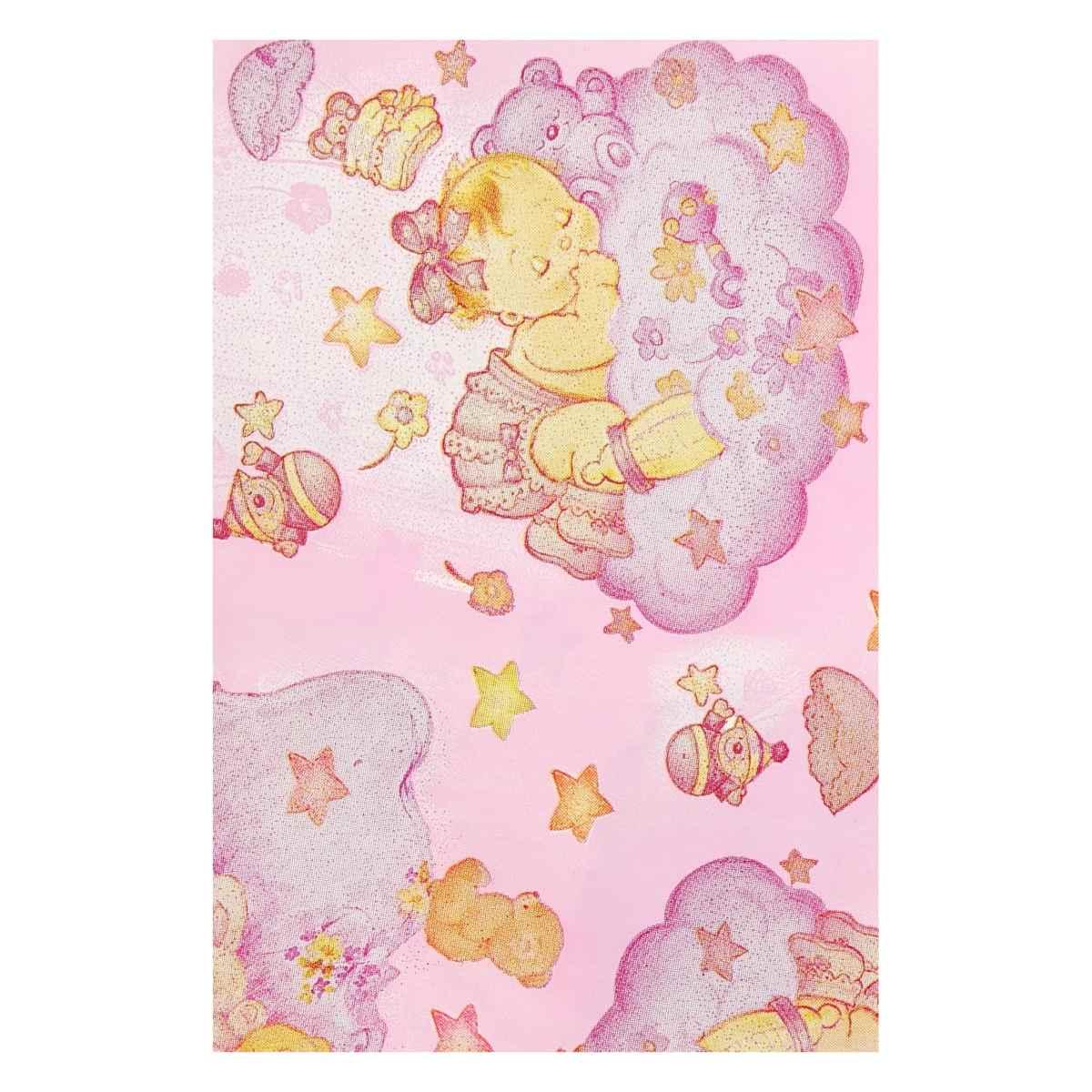 100 bustine metalizzate fantasia bimba sfondo rosa 10x14 cm