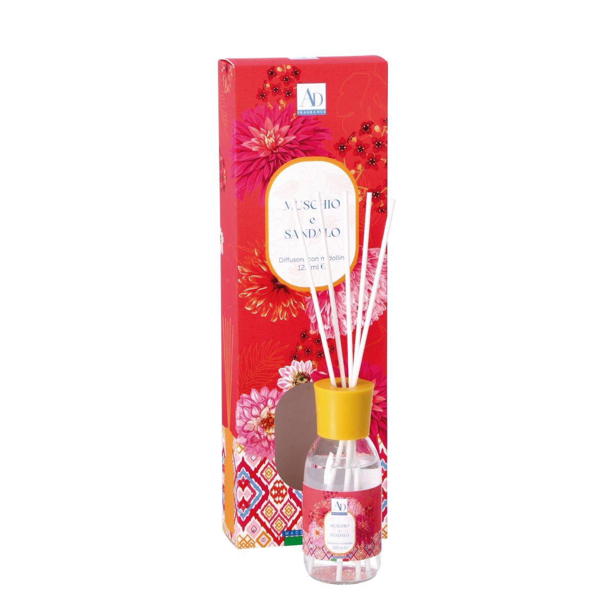 Diffusore di fragranza con midollini muschio e sandalo 125 ml