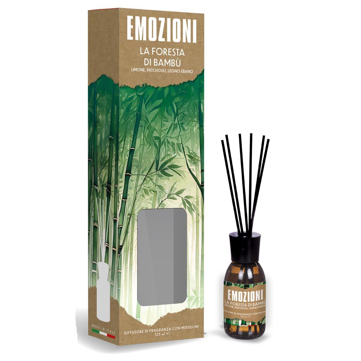 Diffusore di fragranza con midollini Emozioni la foresta di bamboo 125 ml