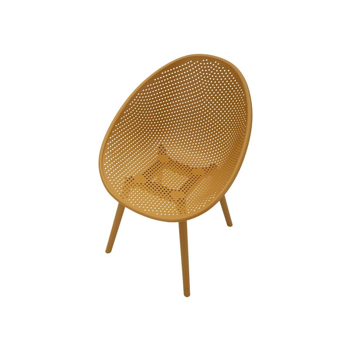 Sedia ibiza senape set 2 pz cm 59x59x83 (altezza seduta cm 45)