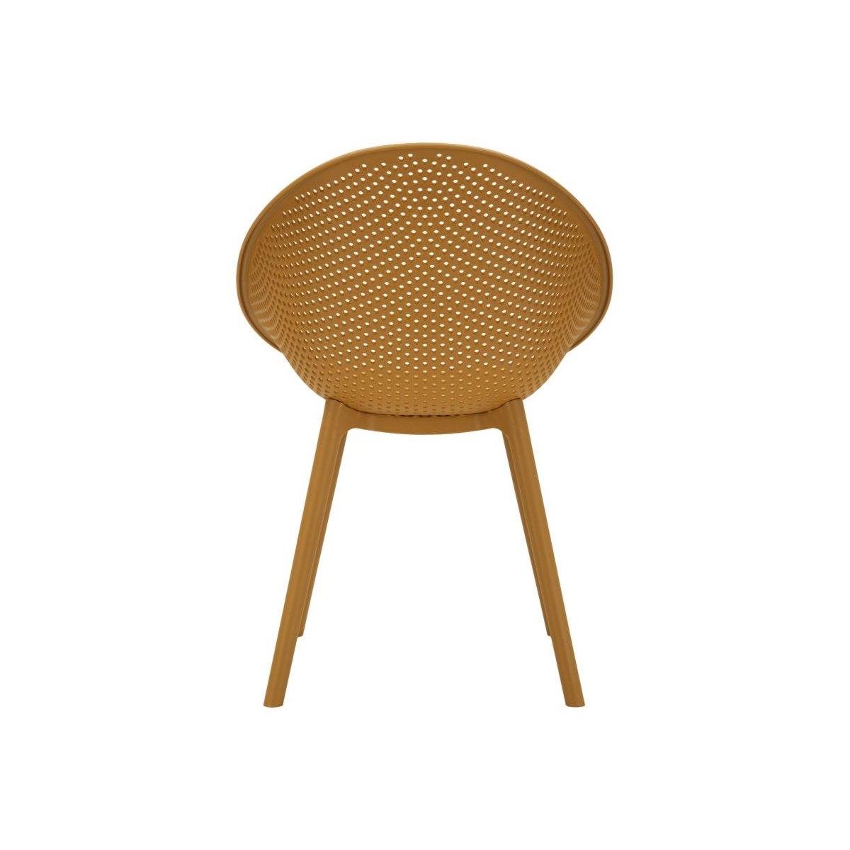 Sedia ibiza senape set 2 pz cm 59x59x83 (altezza seduta cm 45)