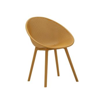 Sedia ibiza senape set 2 pz cm 59x59x83 (altezza seduta cm 45)