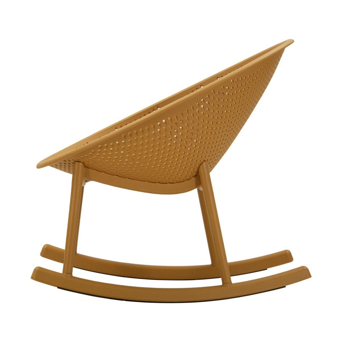 Sedia a dondolo ibiza senape cm 66x88x80 (altezza seduta cm 38)