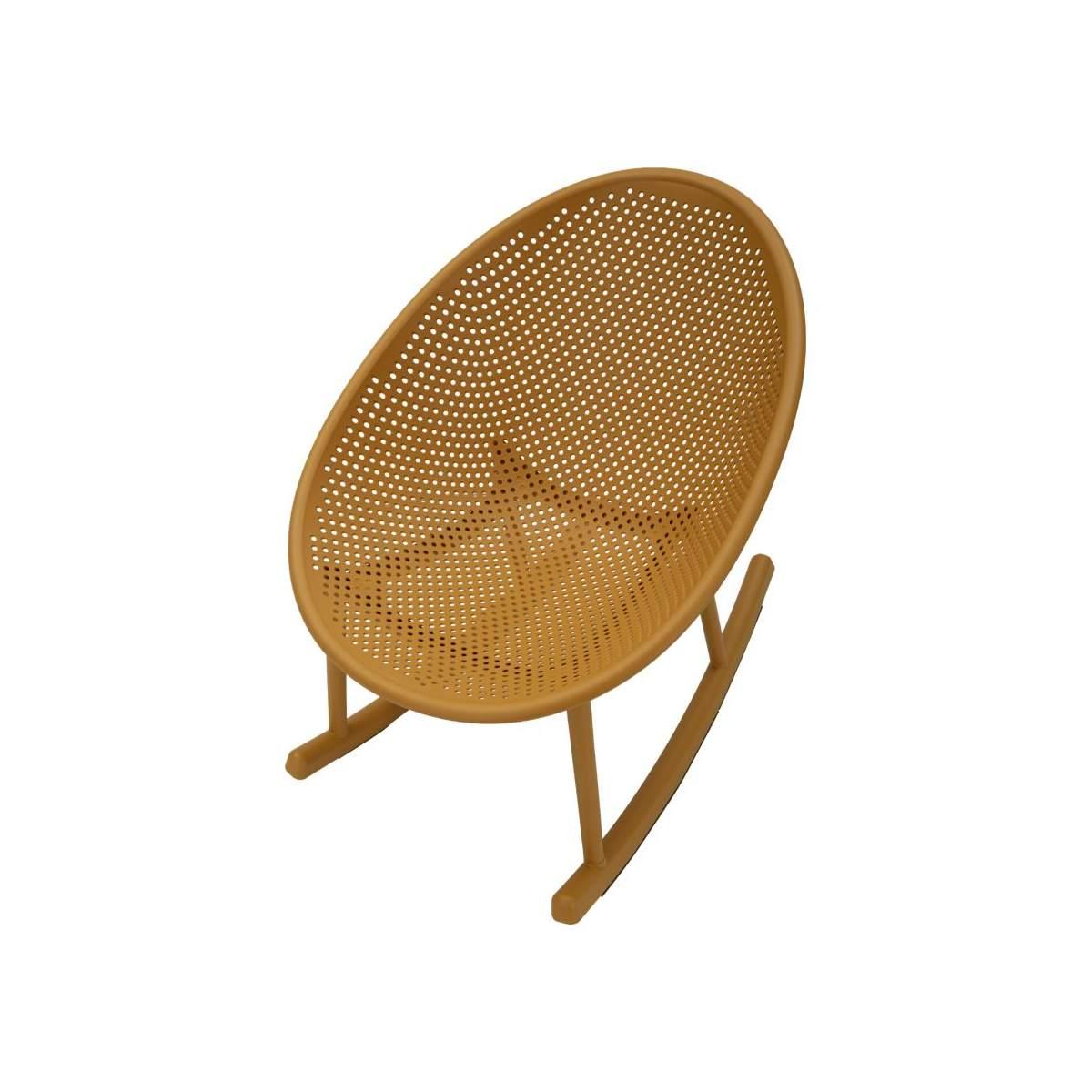 Sedia a dondolo ibiza senape cm 66x88x80 (altezza seduta cm 38)