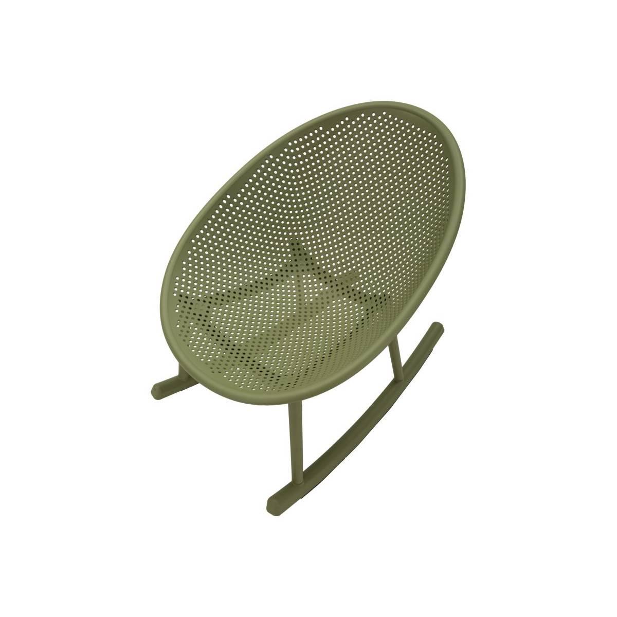 Sedia a dondolo ibiza verde cm 66x88x80 (altezza seduta cm 38)