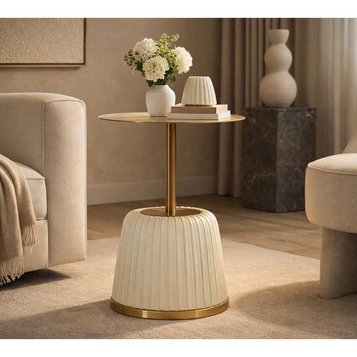 Tavolinetto egle bianco cm Ø 40x55<br><br>