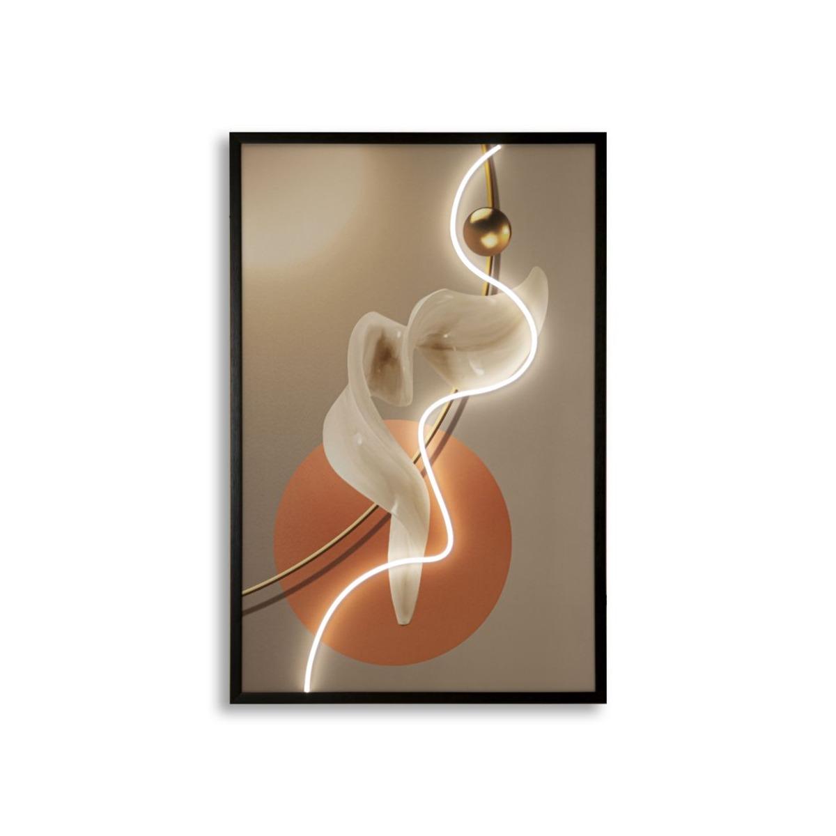 Stampa c/led su tela abstract -a- cm 80x4x120