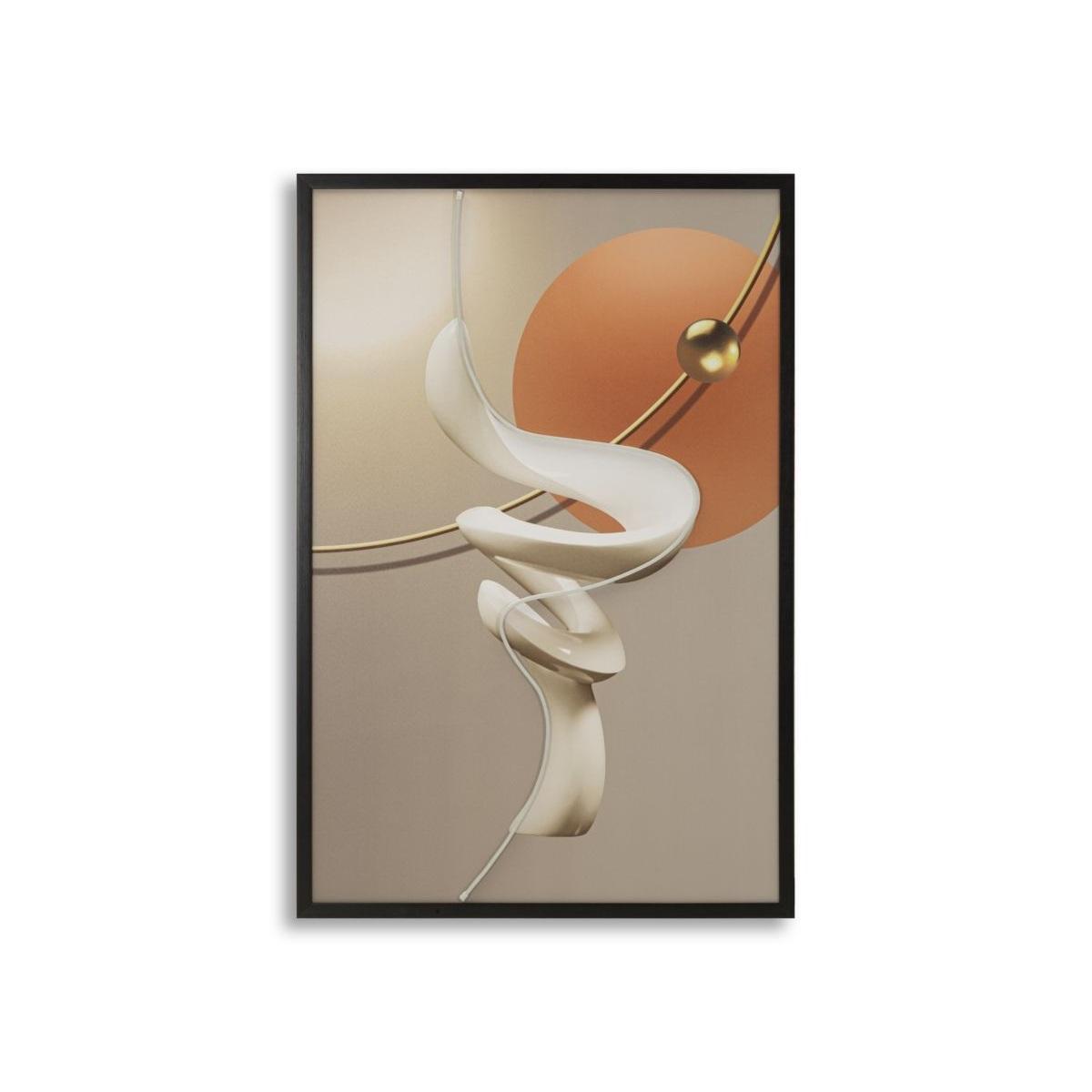 Stampa c/led su tela abstract -b- cm 80x4x120