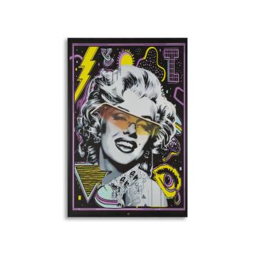 Stampa c/led su tela marilin cm 60x3,5x90 (applicazione 3d acrilico)