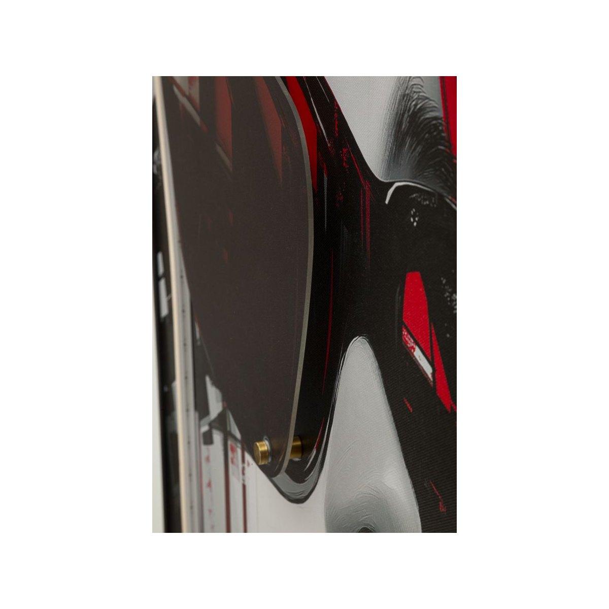 Stampa c/led su tela psyco -a- cm 60x3,5x90 (applicazione 3d acrilico)