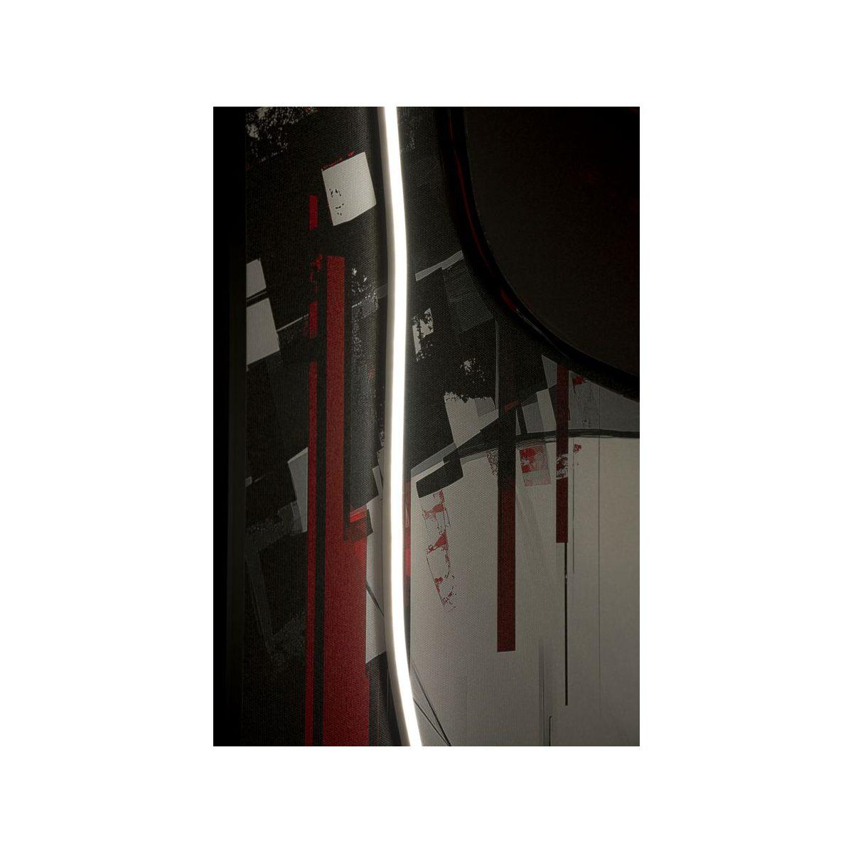 Stampa c/led su tela psyco -a- cm 60x3,5x90 (applicazione 3d acrilico)