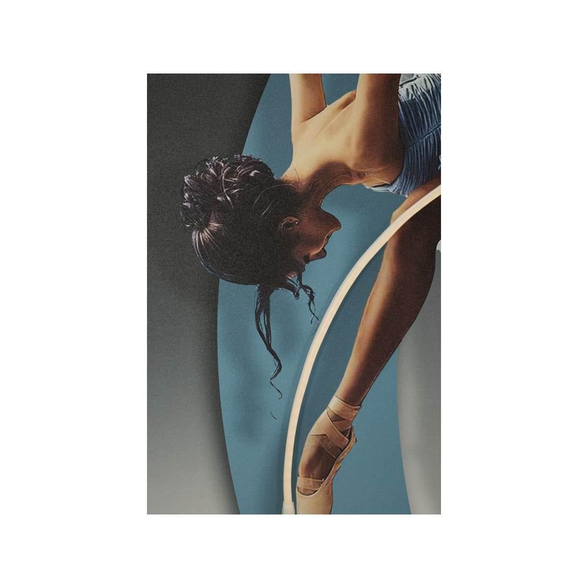 Stampa c/led su tela dancer cm 60x3,5x90 (applicazione 3d acrilico)