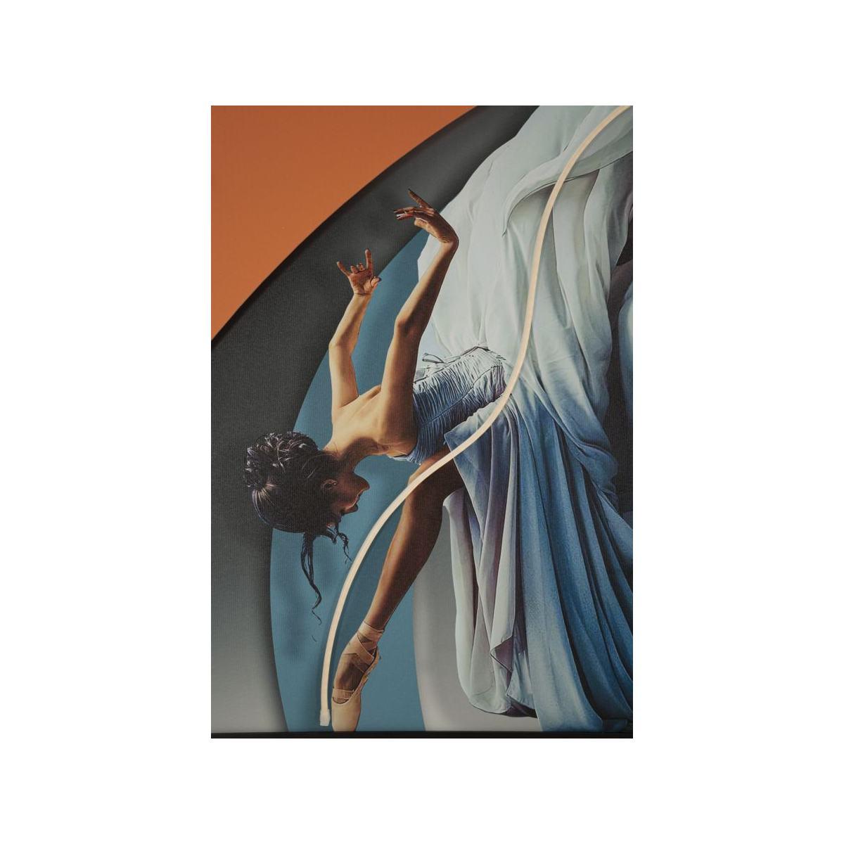 Stampa c/led su tela dancer cm 60x3,5x90 (applicazione 3d acrilico)