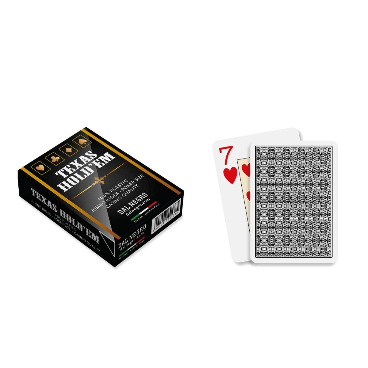 Carte da gioco Texas Hold'em nero casino' quality Dal Negro