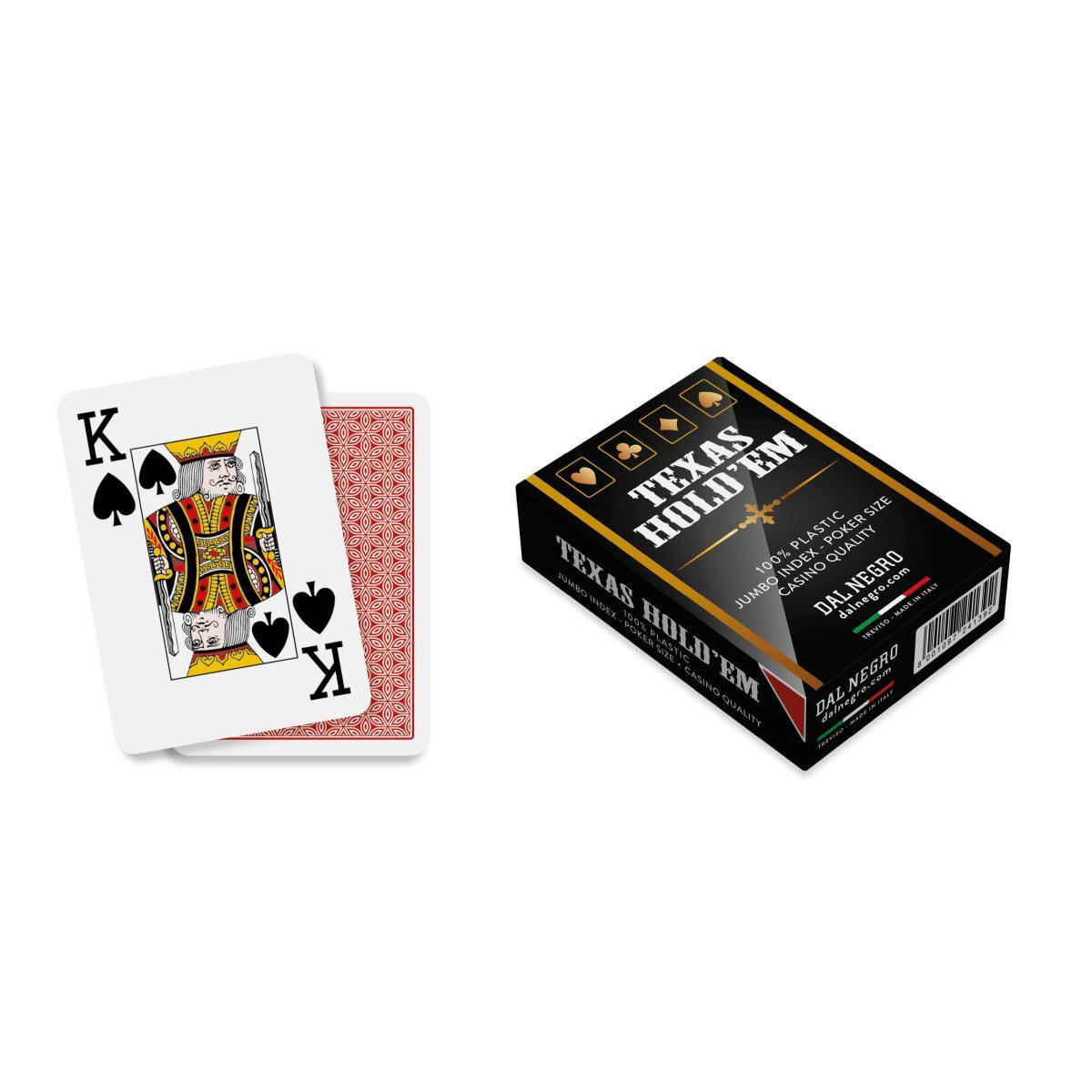 Carte da gioco Texas Hold'em rosso casino' quality Dal Negro