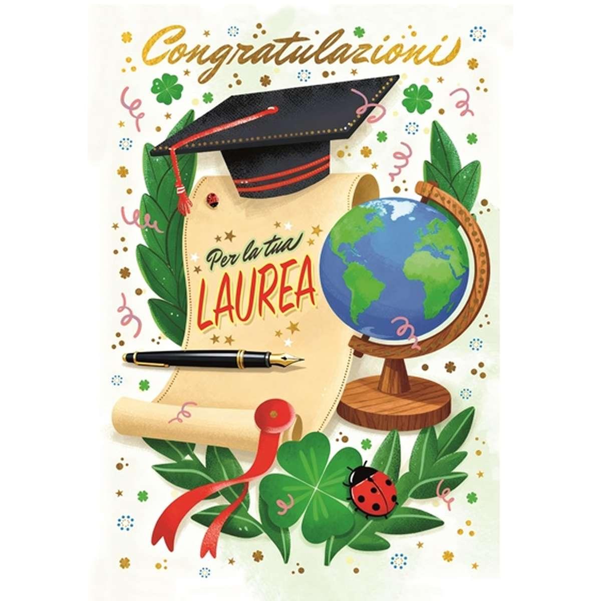 Bigliettii auguri congratulazioni per la tua laurea