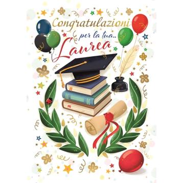 Bigliettii auguri congratulazioni per la tua laurea