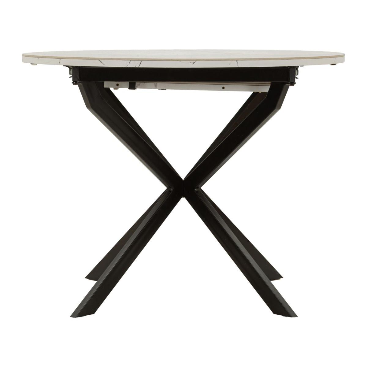 Tavolo da pranzo allungabile martin cm Ø 100x78 (aperto cm 140x100x78)