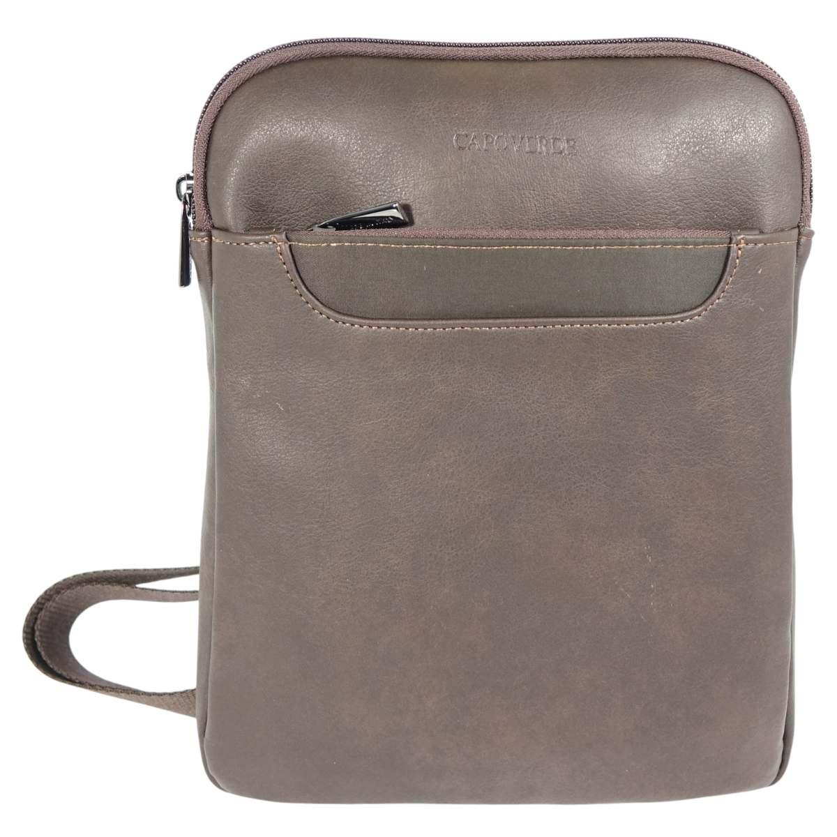 Tracolla uomo in ecopelle e tessuto tecnico Capoverde Made in Italy