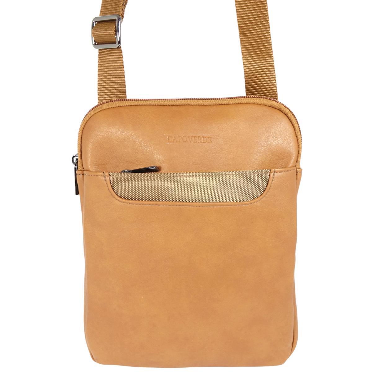 Tracolla uomo in ecopelle e tessuto tecnico Capoverde Made in Italy