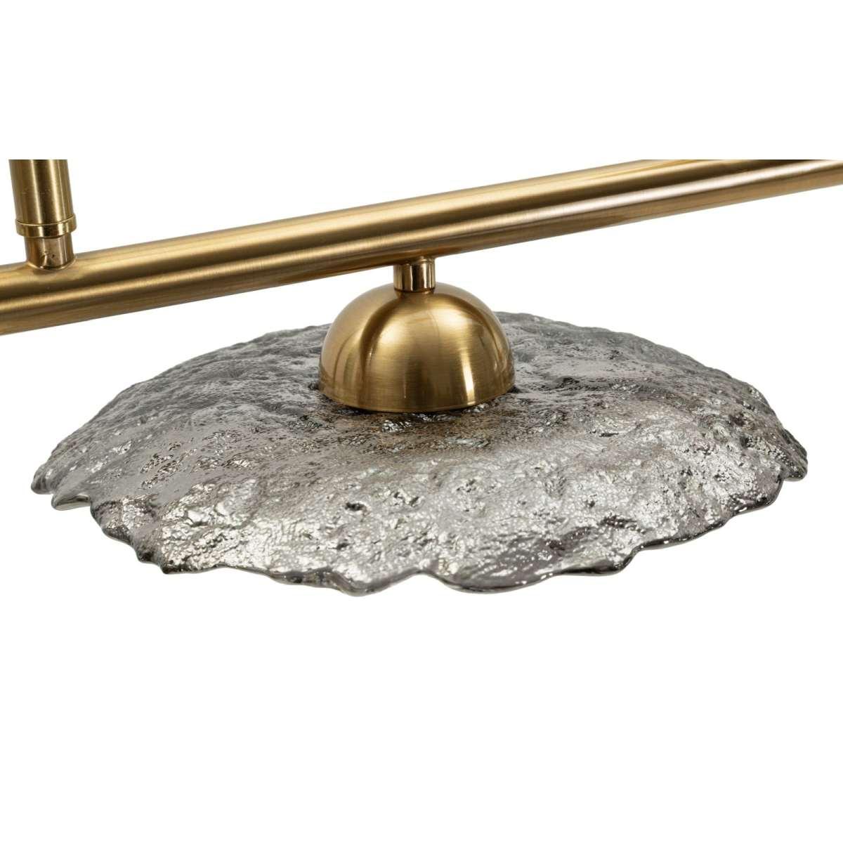 Lampadario emily 3 luci vetro grigio cm 100x24x18