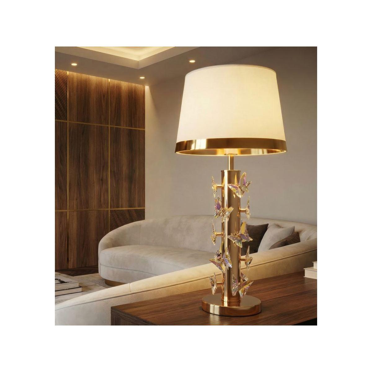 Lampada da tavolo gold butterfly cm Ø 35x74