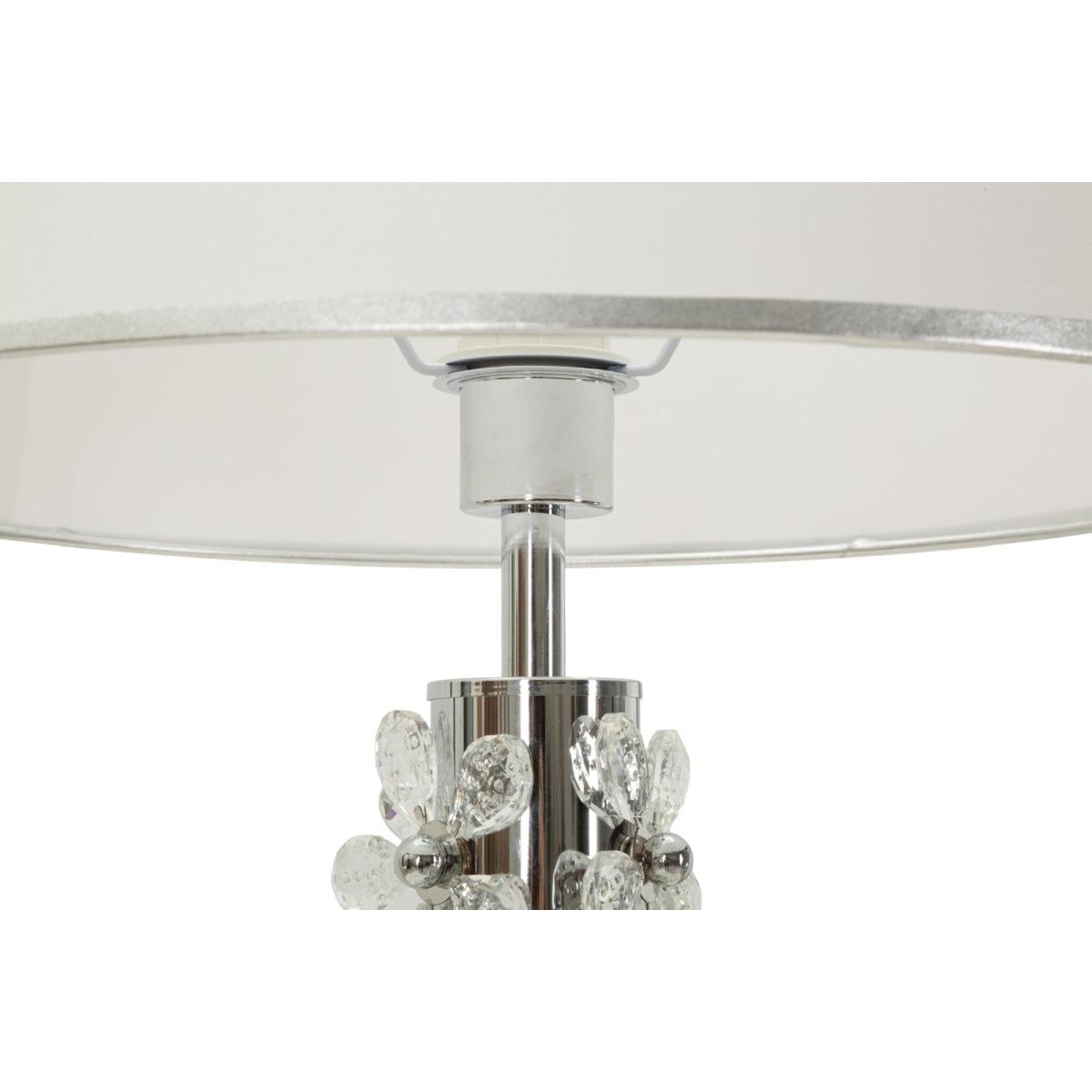 Lampada da tavolo silver flower cm Ø 35x74